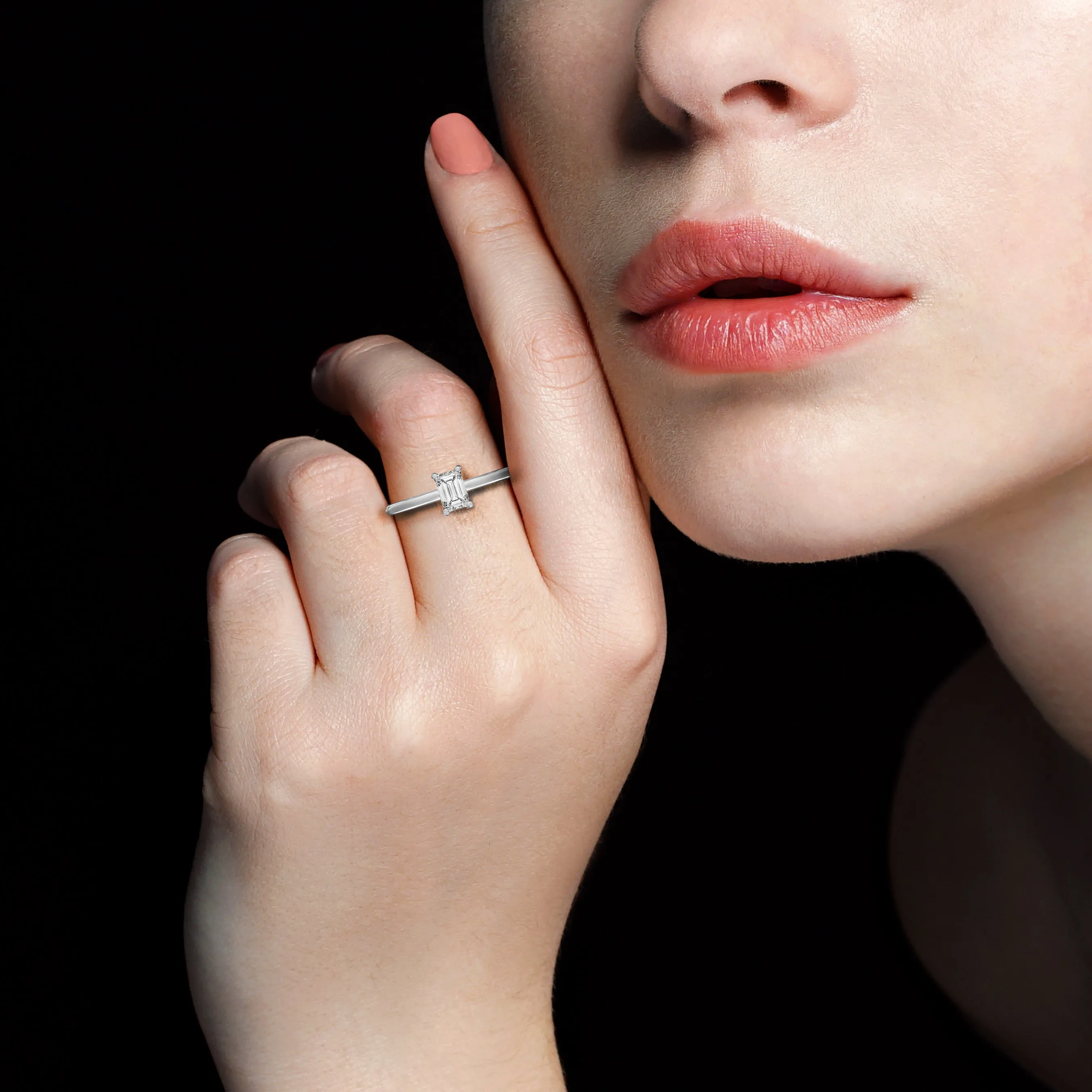 Emerald/Radiant Solitaire Setting