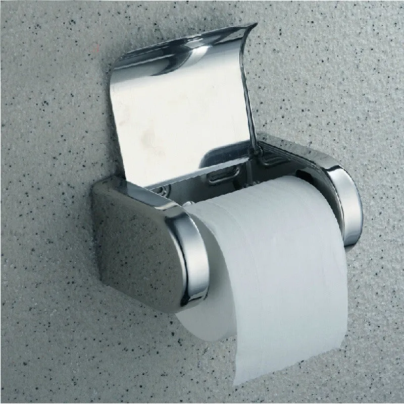 Fixx Chrome Stainless Steel Toilet Paper Holder