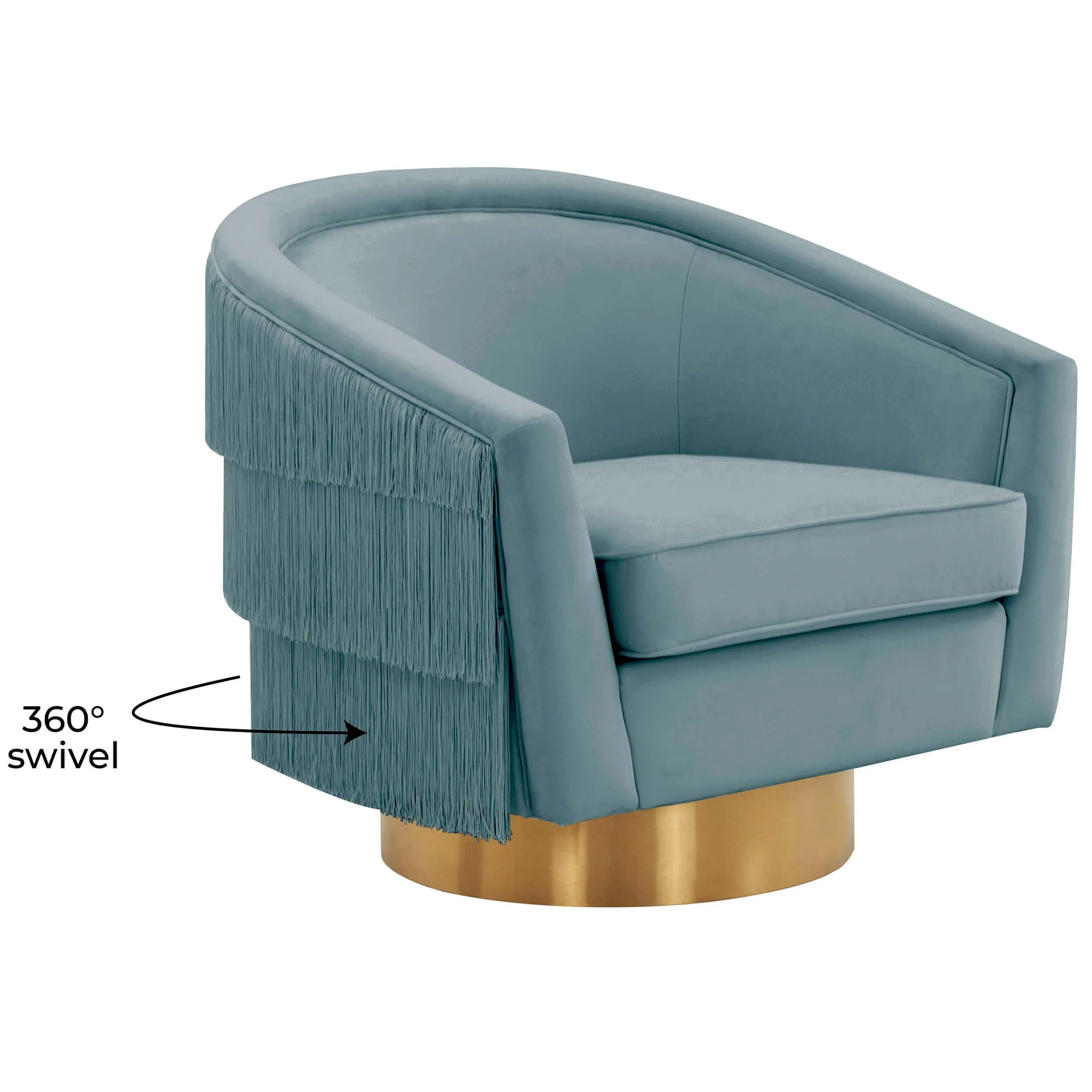 Flapper Swivel Chair, Bluestone