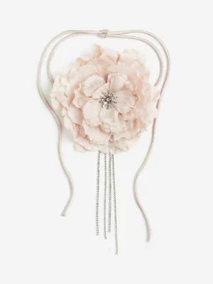 Floral scarf necklace/brooch