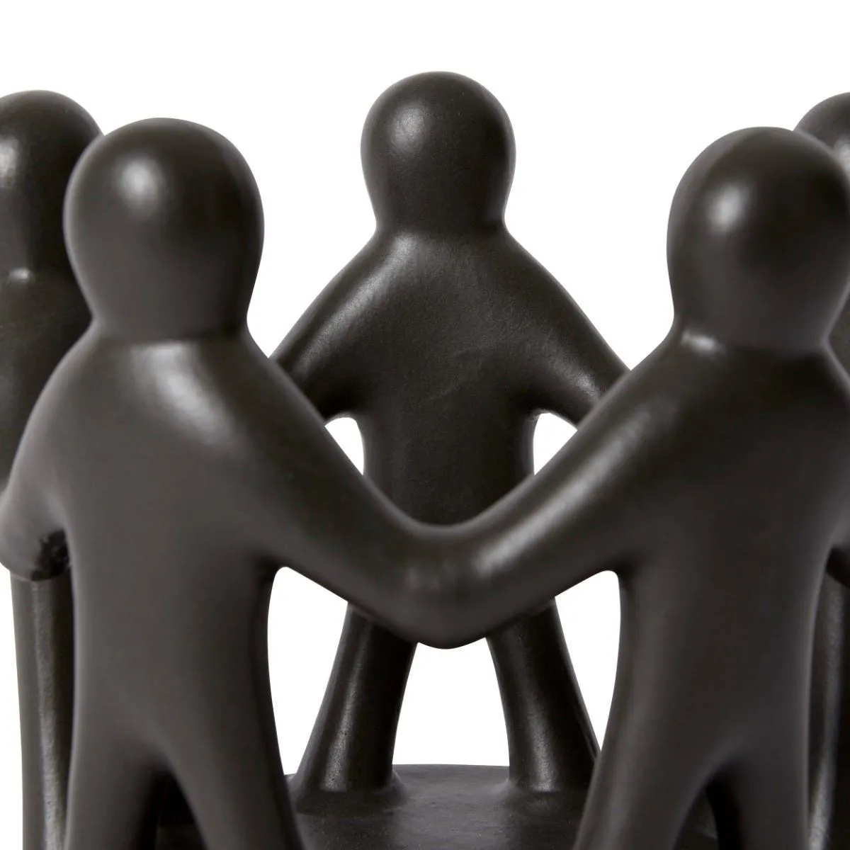 Friend Circle Sculpture Black 19cm