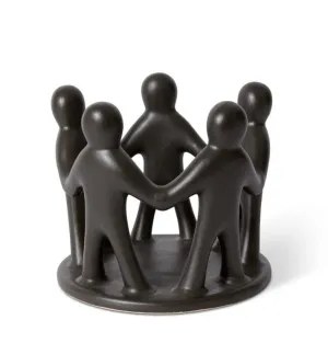 Friend Circle Sculpture Black 19cm