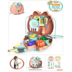 Fun Picnic Kit in Carry Bag - 20.5cm x 8cm x 19.5cm