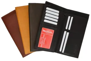 Genuine Leather Checkbook Cover Ladies Wallet Credit Card Holder 602 CF (C)