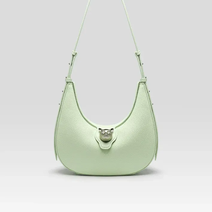 Genuine Leather Retro Shoulder Hobos Flap Bag
