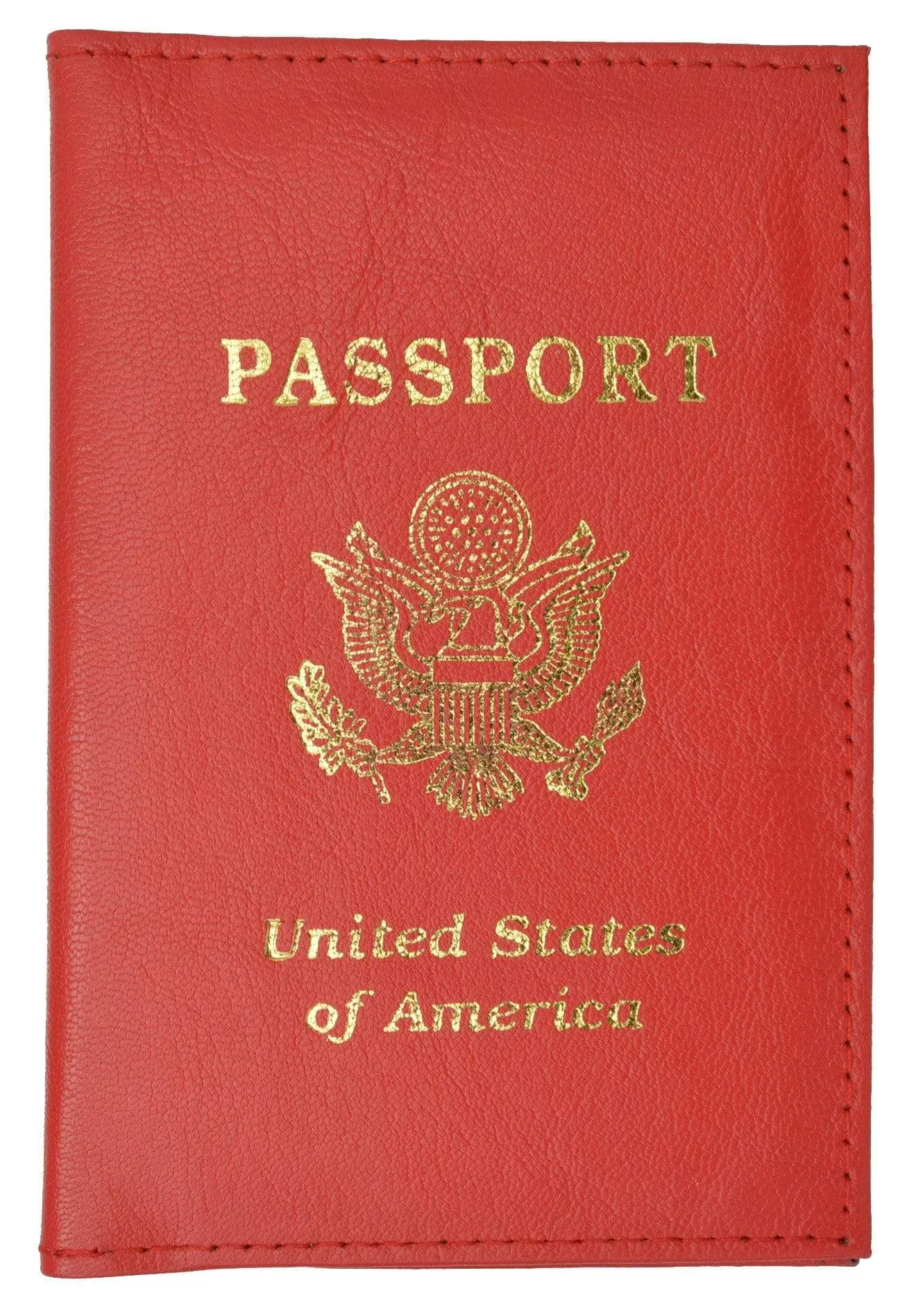 Genuine Leather US Passport Cover ID Holder Wallet Travel Case Handmade New