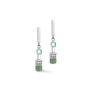 GeoCUBE® Precious Fusion Chunky Chain earrings light green