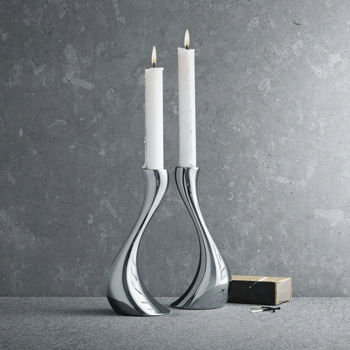 Georg Jensen Cobra Candlestick Holder Set/2