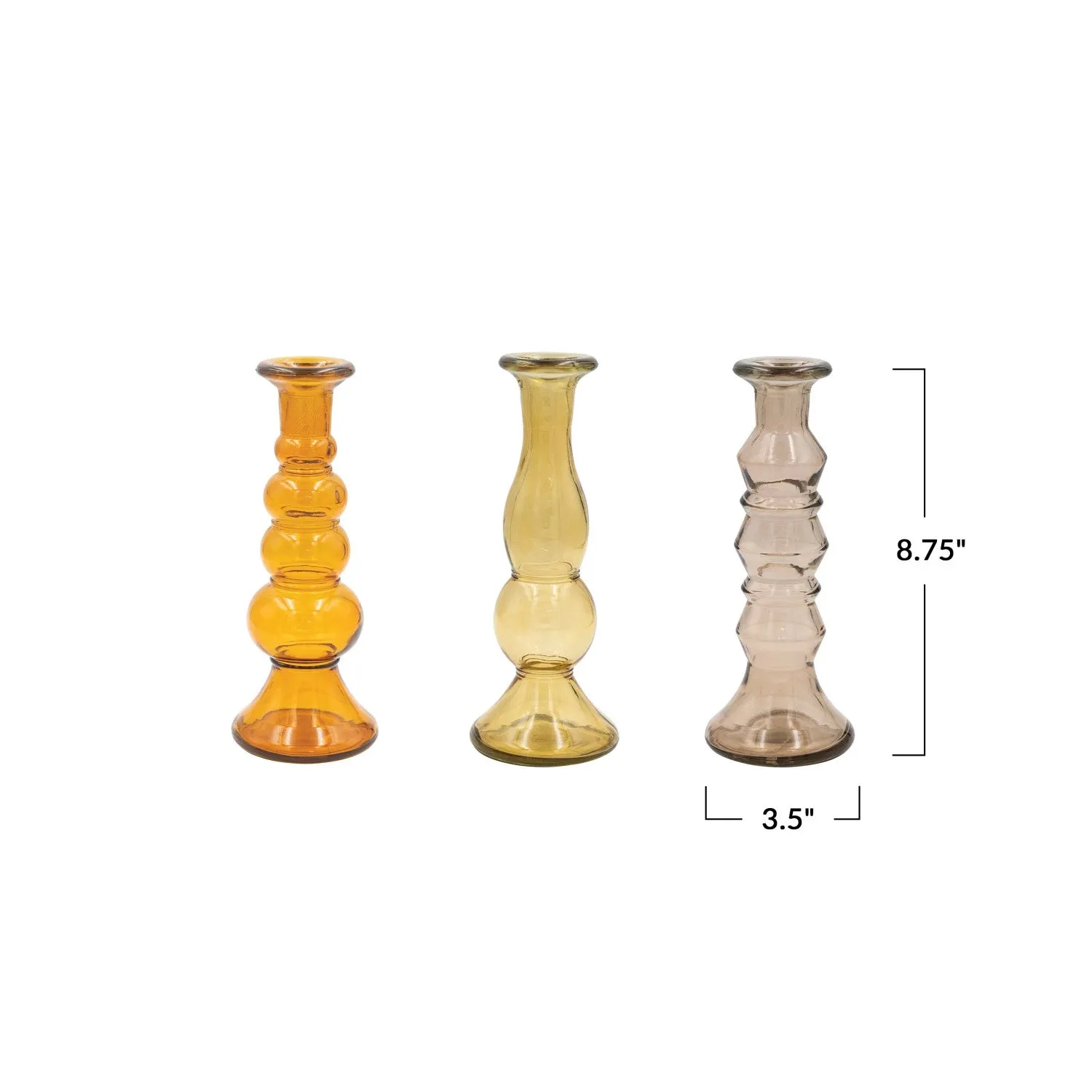 Glass Candle Taper Holder