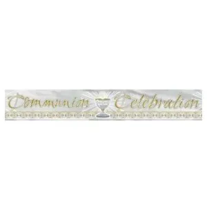 Gold & Silver Radiant Cross Communion Banner