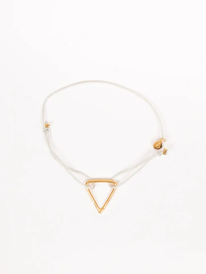 Gold Triangular Bracelet | Grey