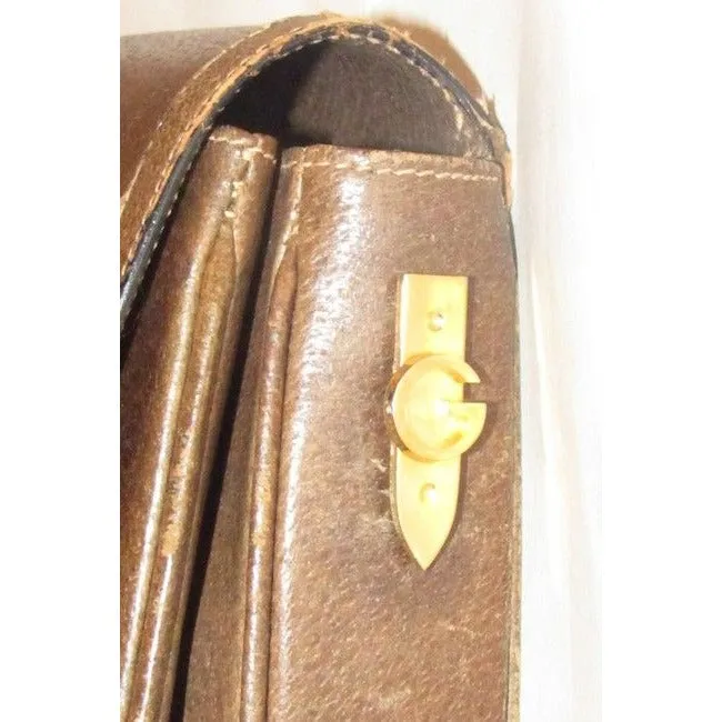 Gucci Vintage Purses Brown Soft Gg Supreme Clutch