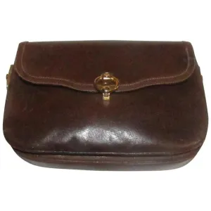 Gucci Vintage Purses Brown Soft Gg Supreme Clutch