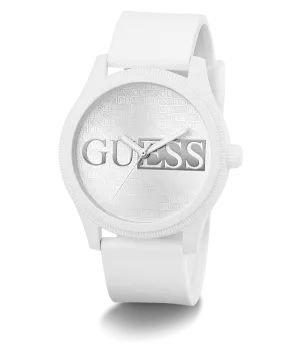 GUESS Mens White Analog Watch