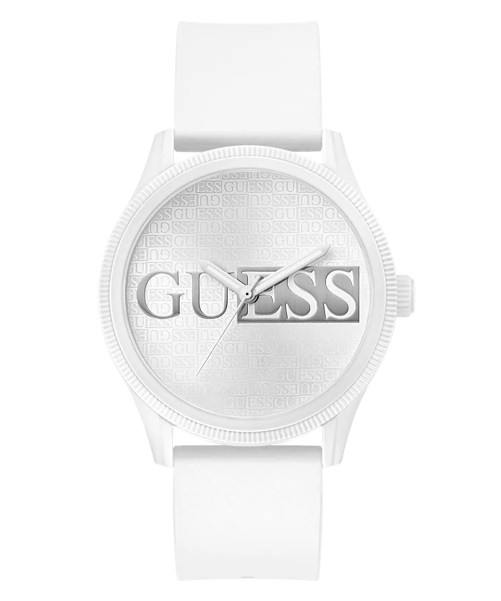 GUESS Mens White Analog Watch
