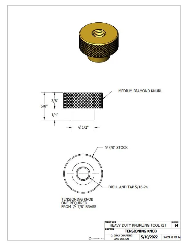 Heavy Duty Knurling Tool Partial Kit