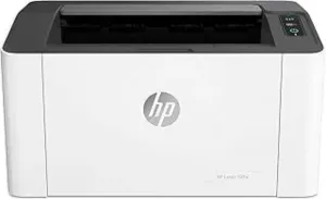 HP Laser 107a Business Printer White - Print speed up to 21 Page Per Minute 4ZB77A 33.1* 21.5* 17.8cm Black/White