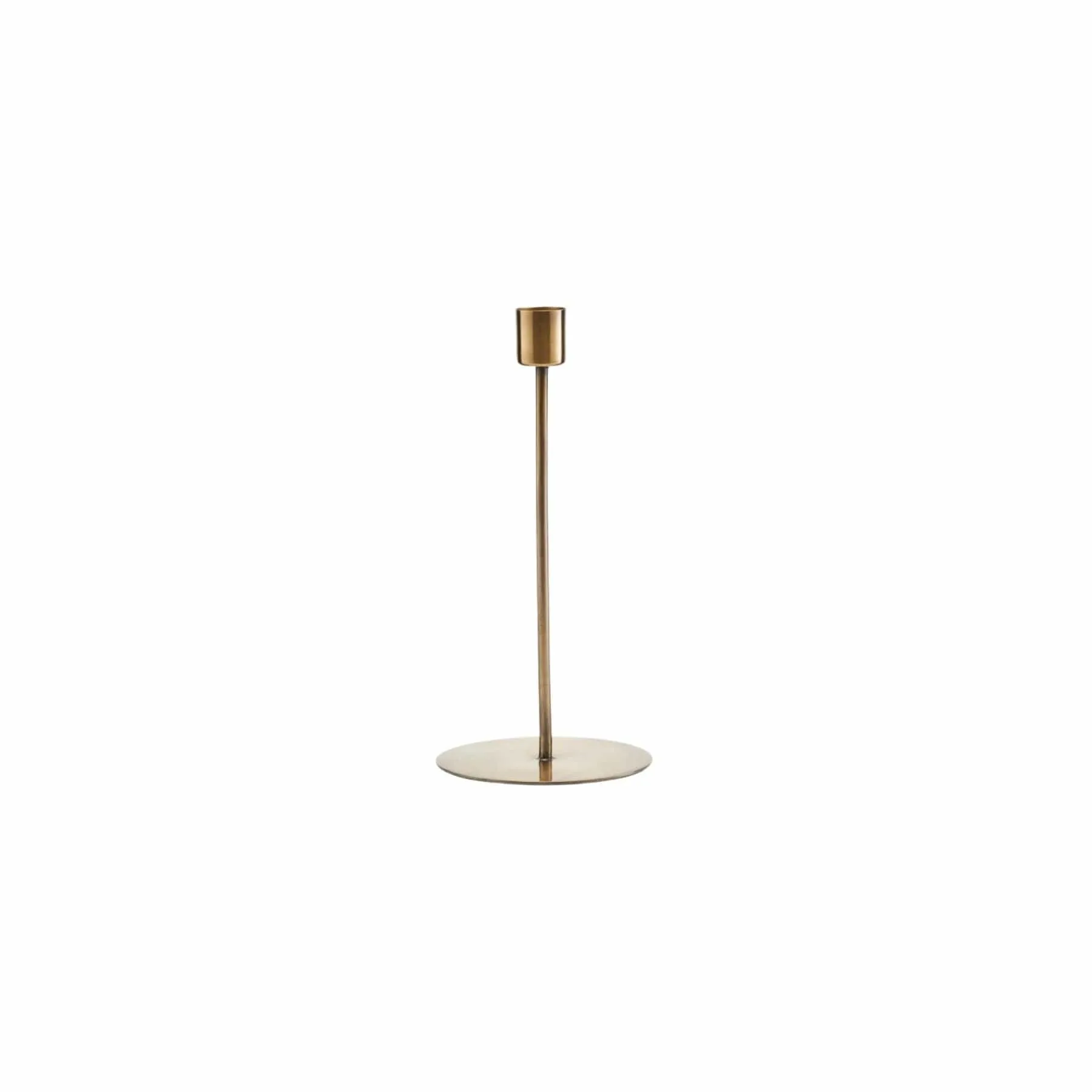 Iron Candle Stand | Brass 9.5x20cm