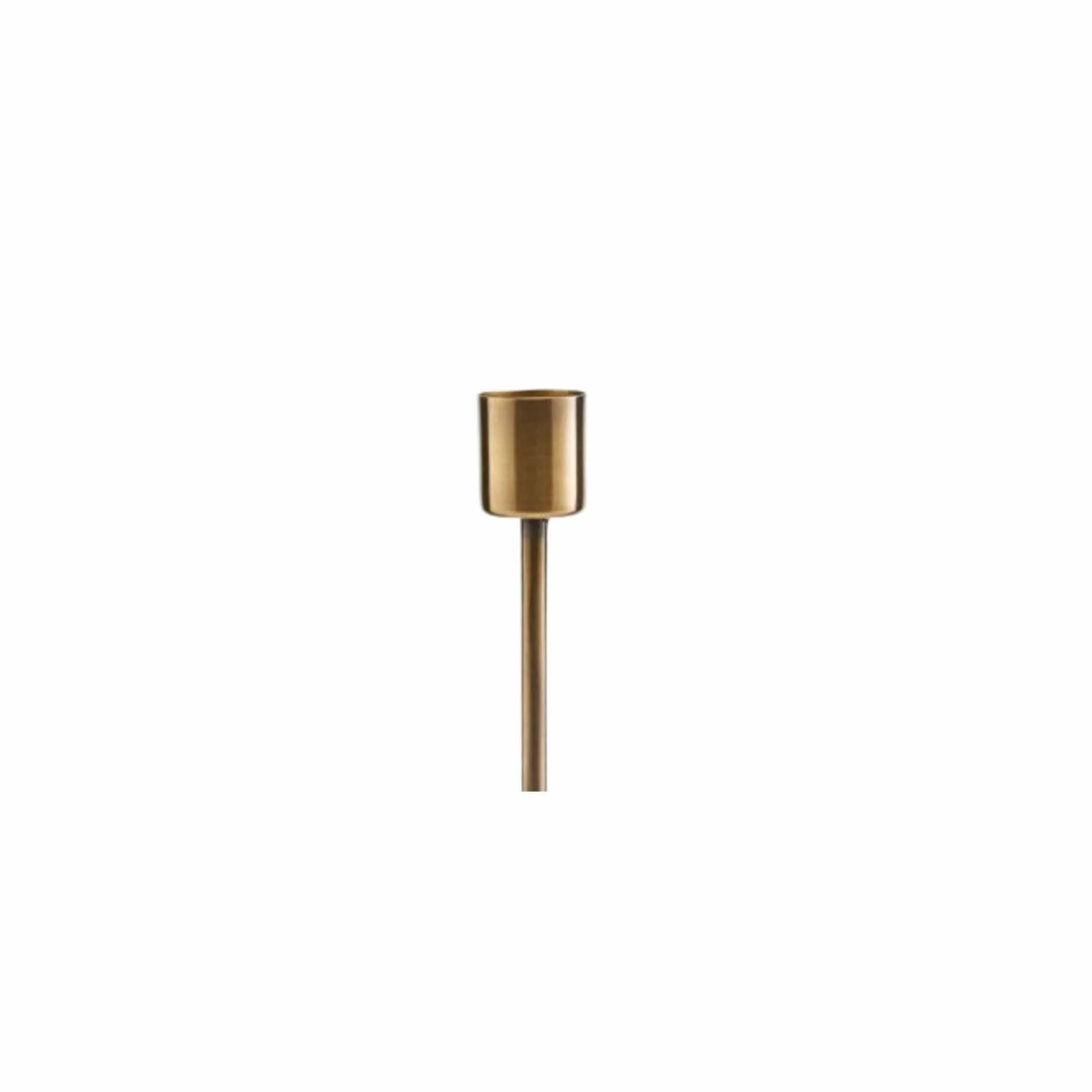 Iron Candle Stand | Brass 9.5x20cm