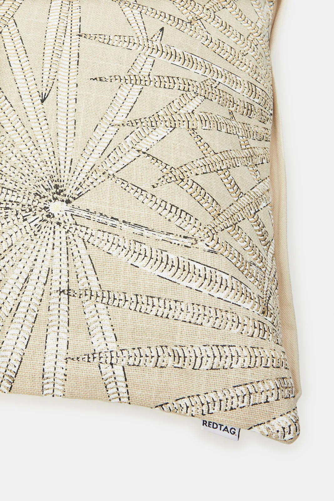 Ivory Leaves Embroidered Cushion
