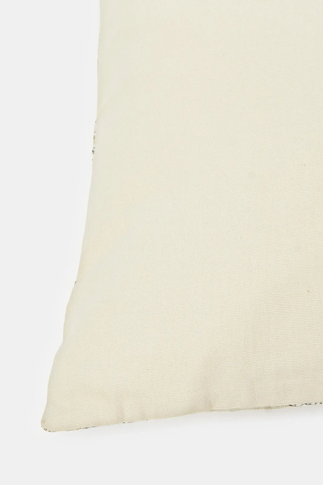Ivory Leaves Embroidered Cushion