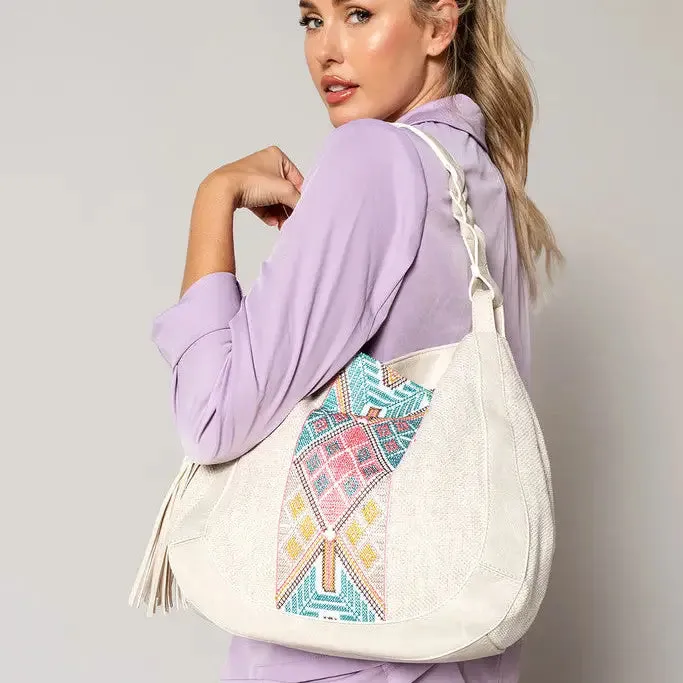 Jaylin Tribal Saddle Bag w/ Large Tassel