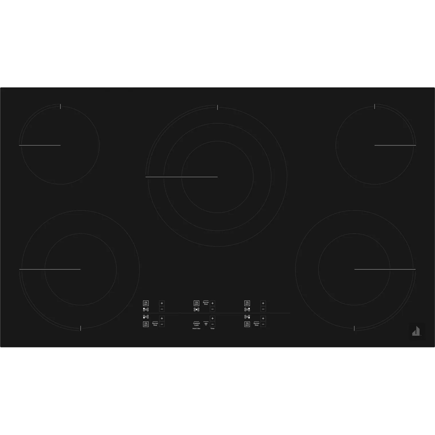 JennAir 36-inch Built-In Electric Cooktop with Emotive Controls JEC4536KB
