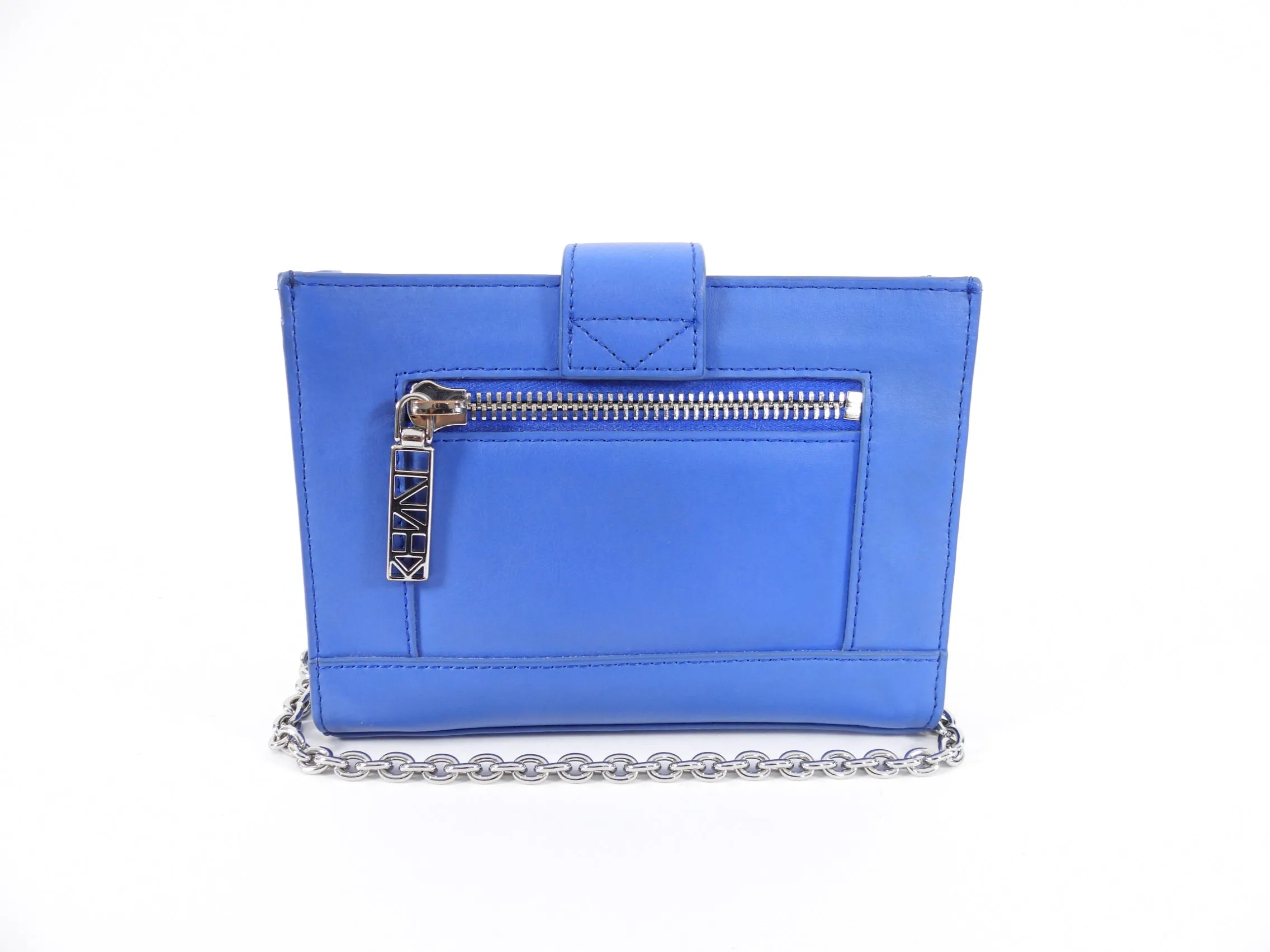 Kenzo Blue Leather Small Crossbody Wallet on Chain