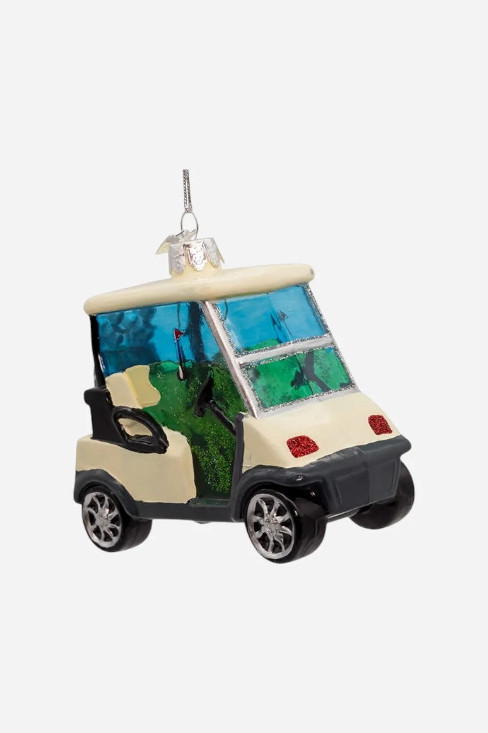 Kurt S. Adler Noble Gems Glass Golf Cart Ornament