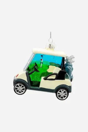 Kurt S. Adler Noble Gems Glass Golf Cart Ornament