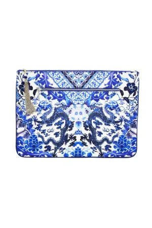 LARGE CANVAS CLUTCH GUARDIAN OF SECRETS