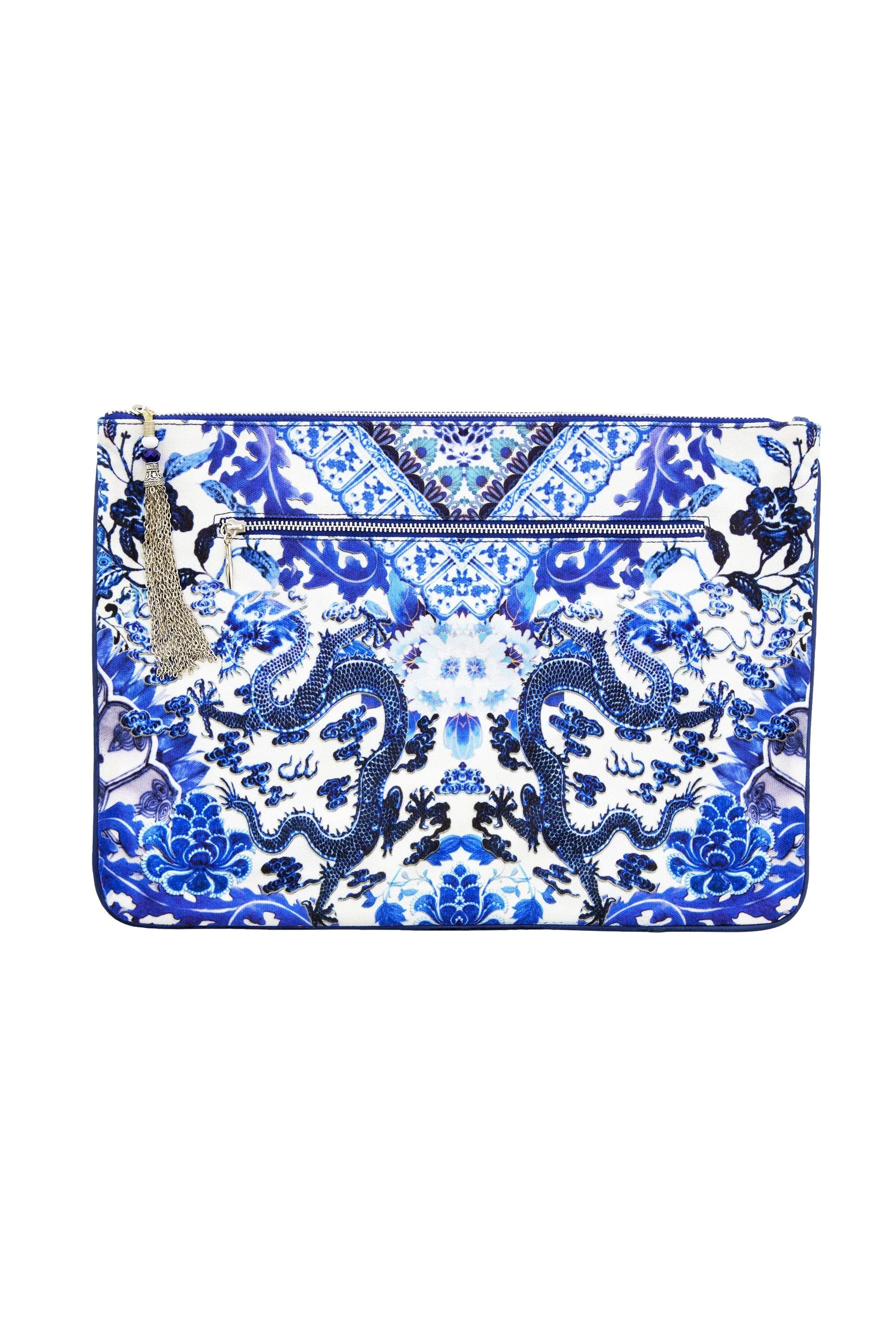 LARGE CANVAS CLUTCH GUARDIAN OF SECRETS