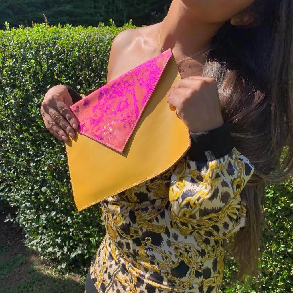 Large Leather Envelope Clutches