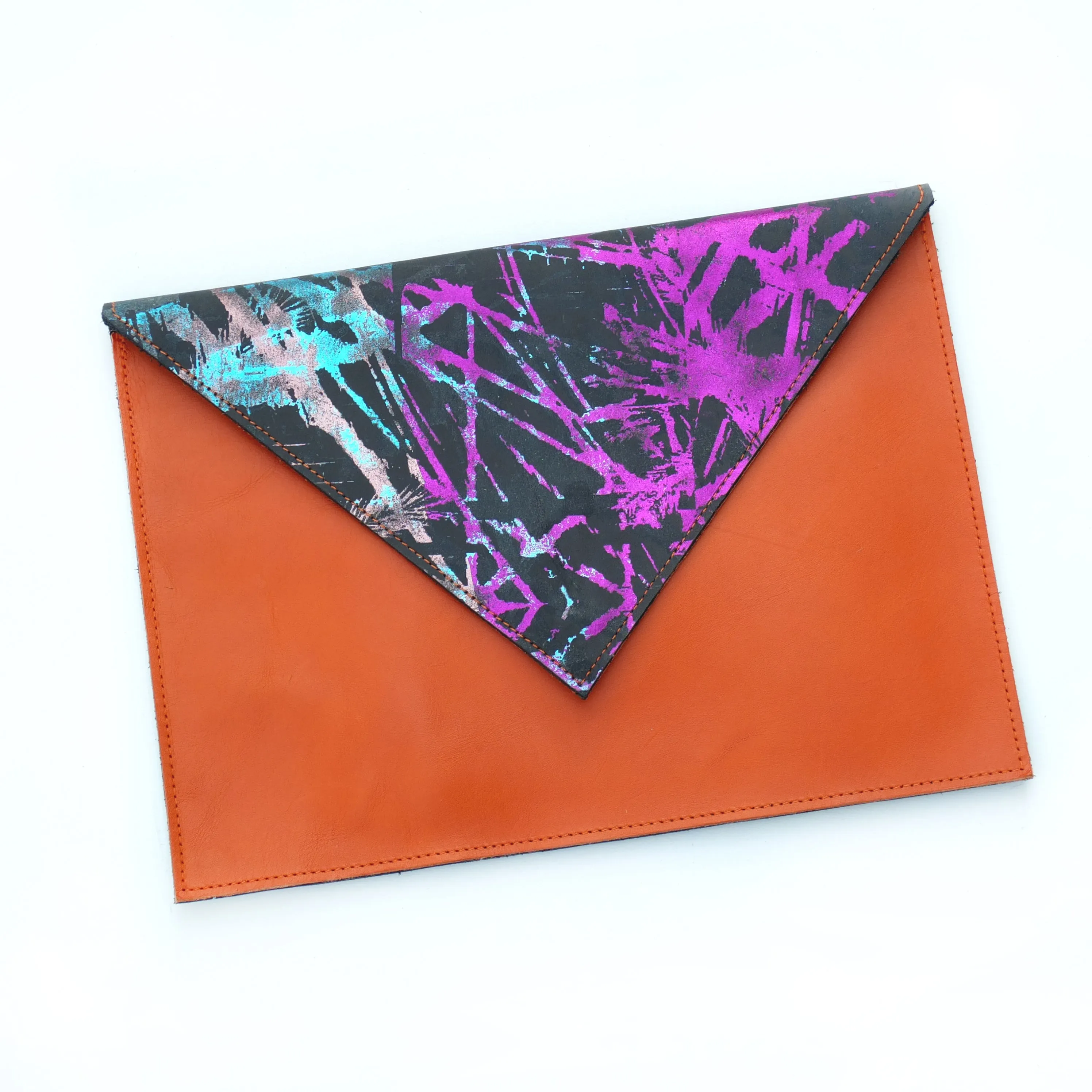 Large Leather Envelope Clutches