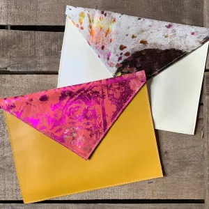 Large Leather Envelope Clutches