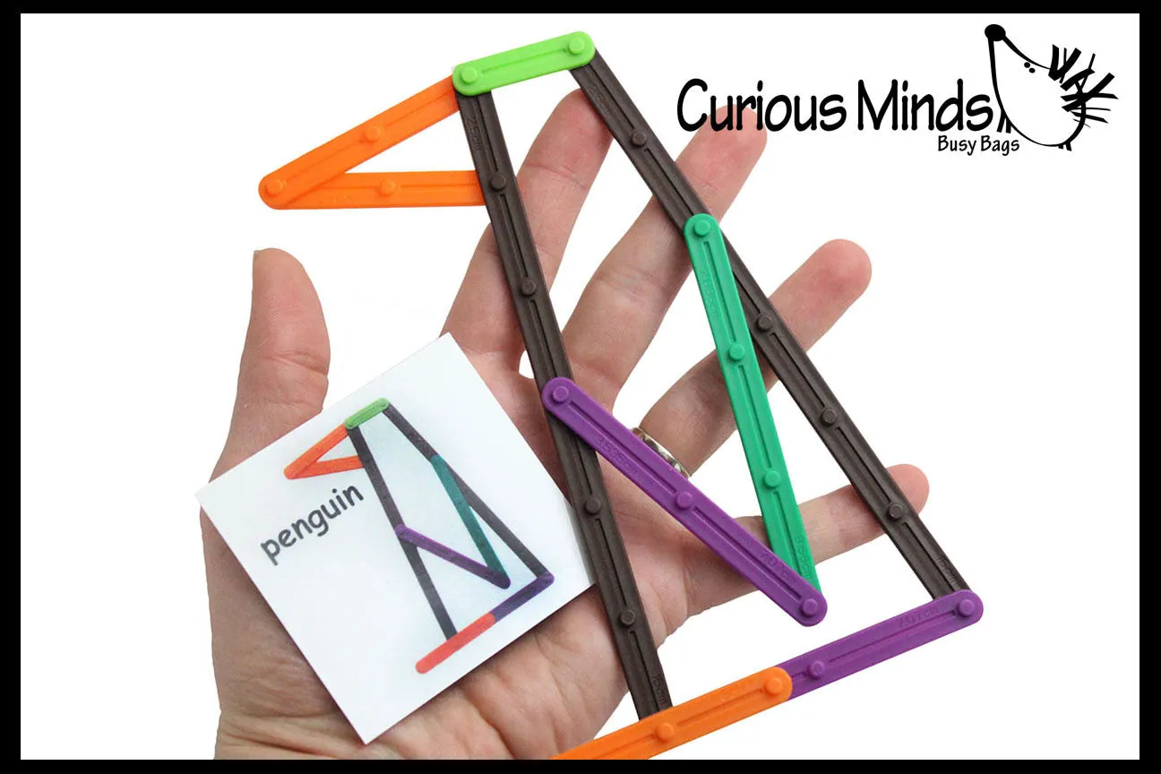 LAST CHANCE - LIMITED STOCK  - Creating Animals and Objects with Snap Together Plastic Sticks - Follow the Pattern - Learning activity
