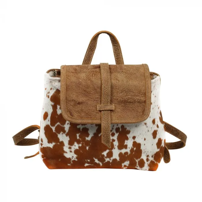 Leather Flap Backpack Myra Hair On Bag