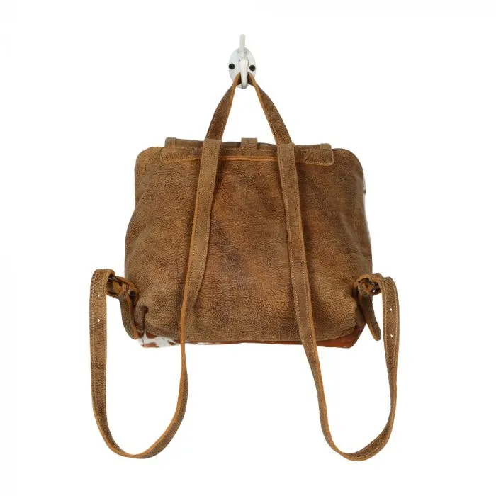 Leather Flap Backpack Myra Hair On Bag