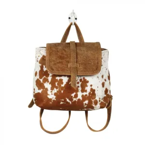 Leather Flap Backpack Myra Hair On Bag