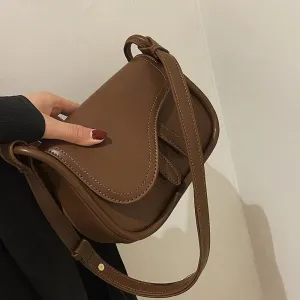Leather Saddle Crossbody Bag