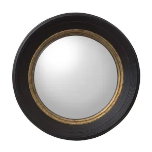 London Black Convex Mirror Small
