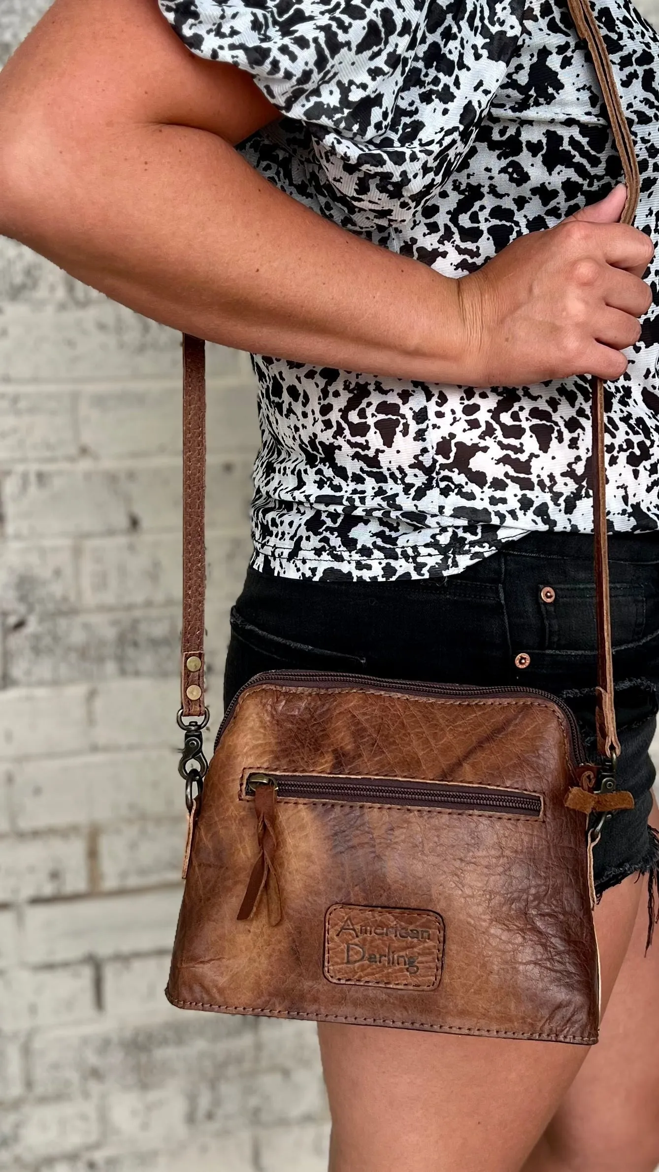 Longhorn Country Tooled Leather Bag