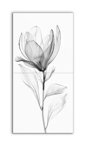 Magnolia Whispers: Monochrome Elegance