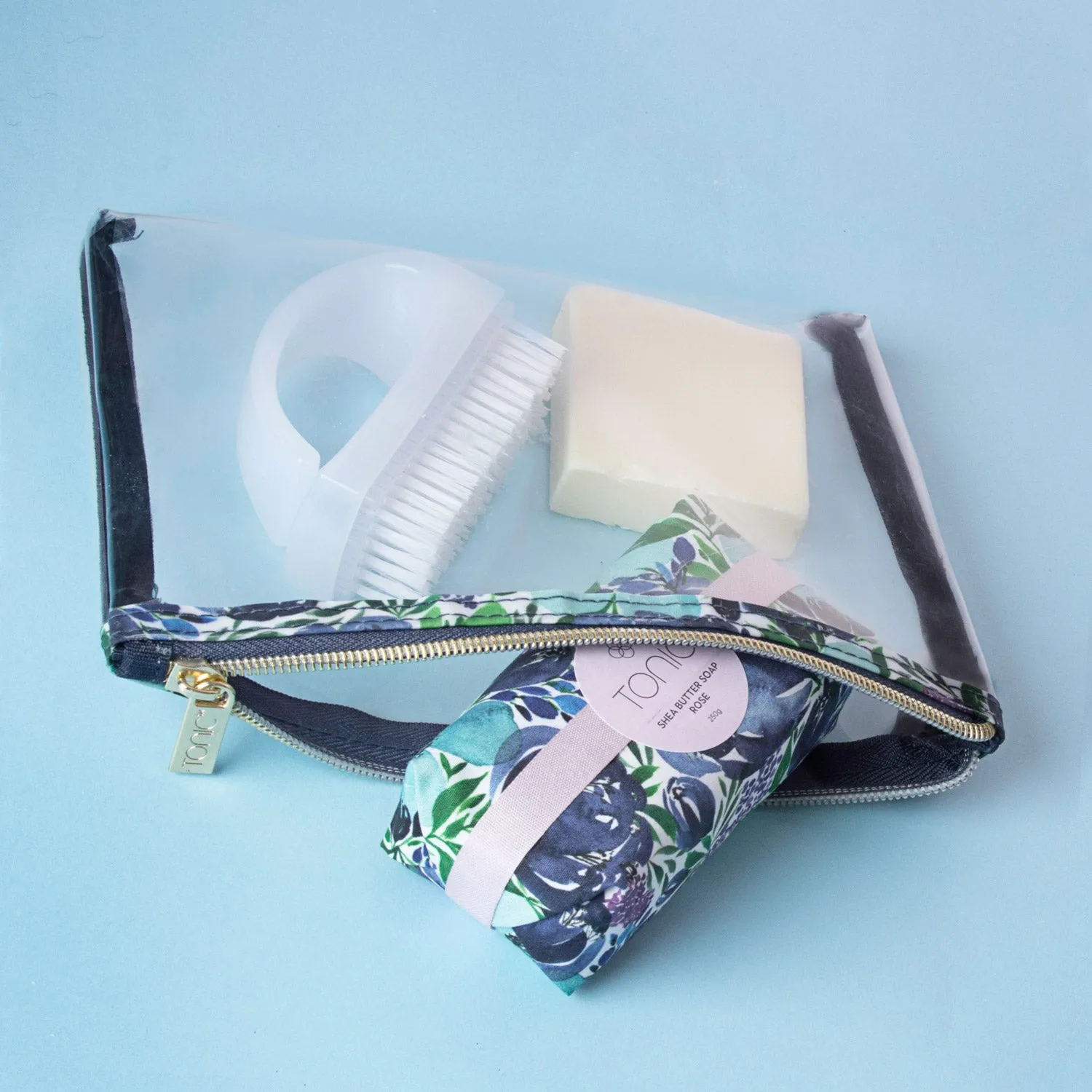 Makeup Case - Flourish Blue