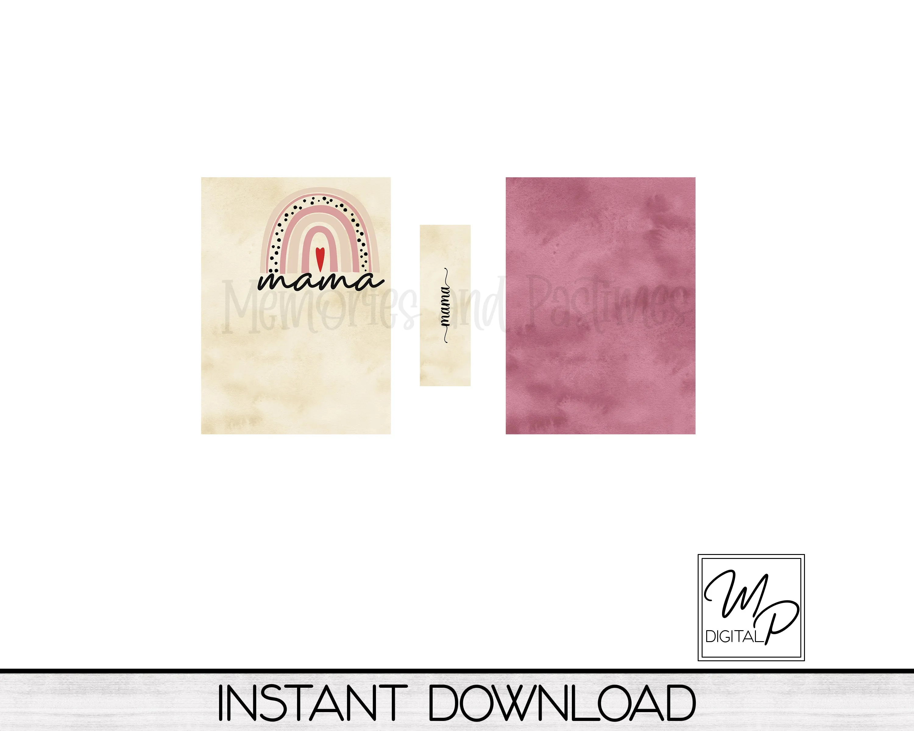 Mama Sticky Notepad Holder and Pen PNG Sublimation Design, Digital Download