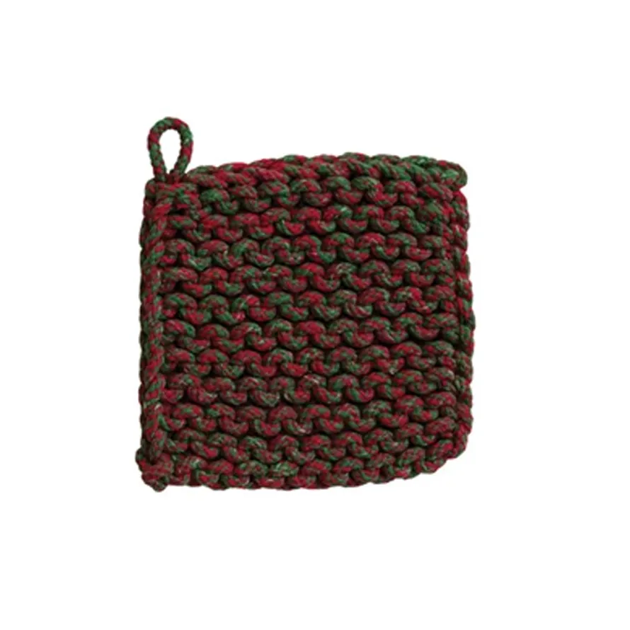 Melange Cotton Crocheted Pot Holder