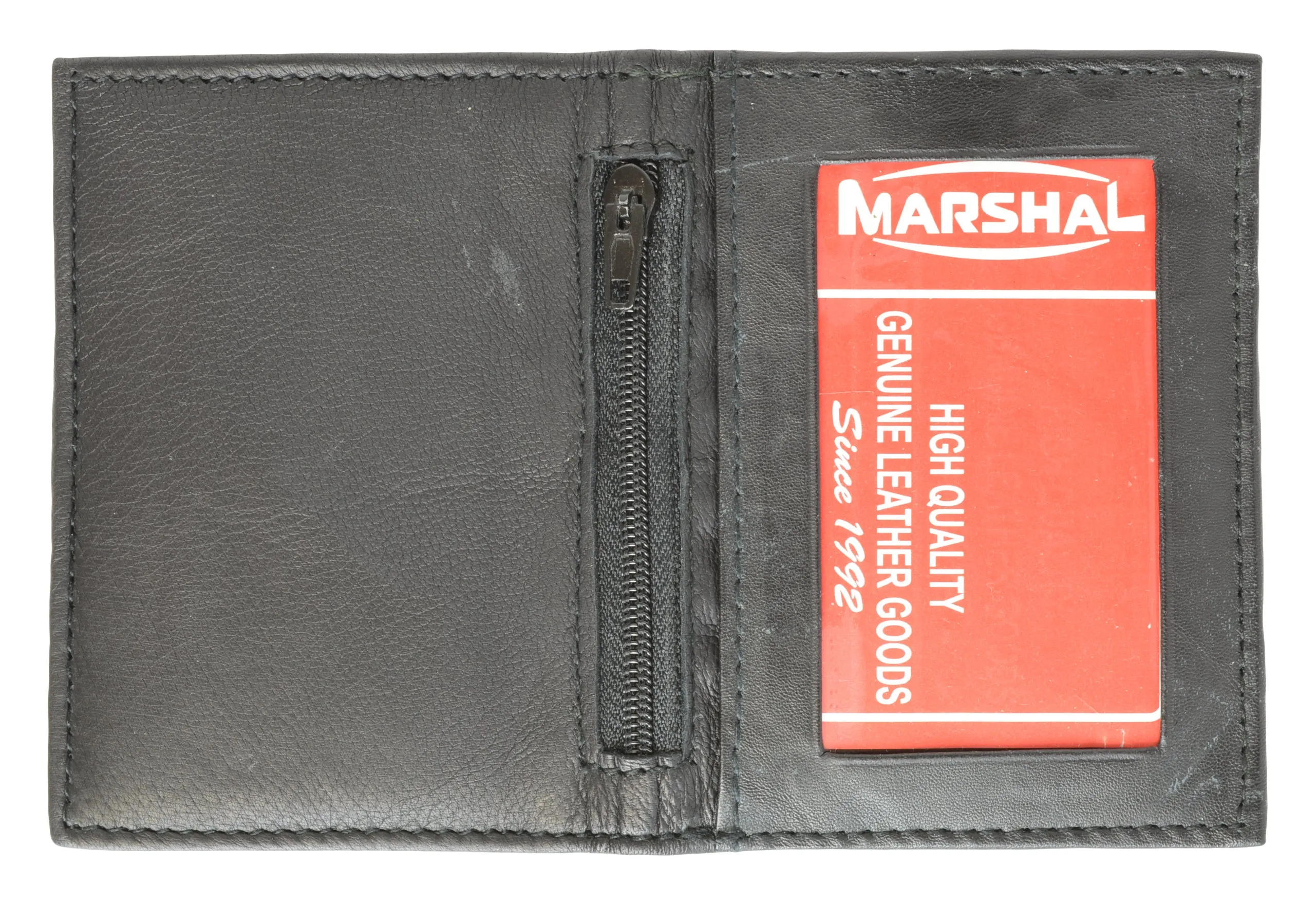 Mens Slim Thin Genuine Leather Bifold Id Wallet Money Credit Card Holder Window