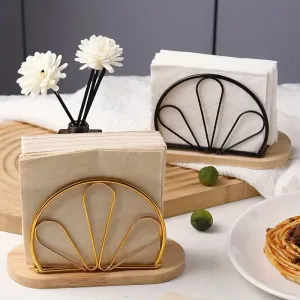 Metallic Napkins & Tissue Holder-5655Flower(SA2405-99)