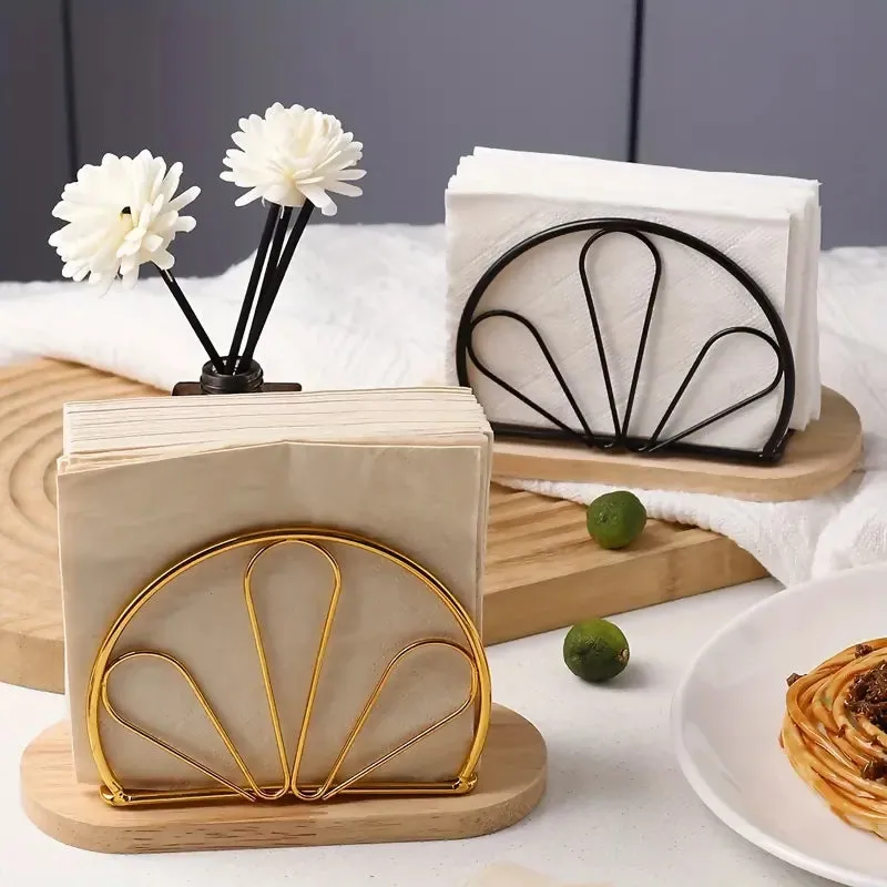 Metallic Napkins & Tissue Holder-5655Flower(SA2405-99)