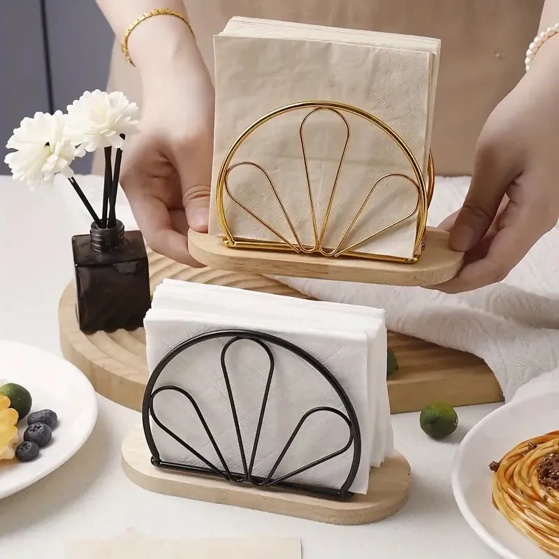 Metallic Napkins & Tissue Holder-5655Flower(SA2405-99)